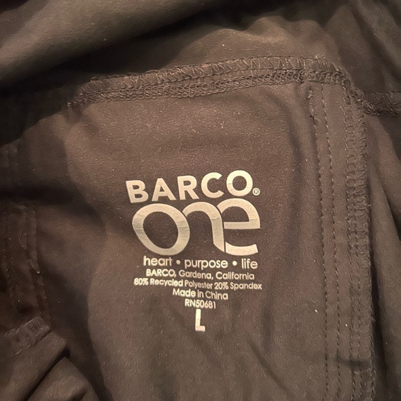 Barco One Women’s Scrub Set Black with Flare pants - Picture 3 of 3